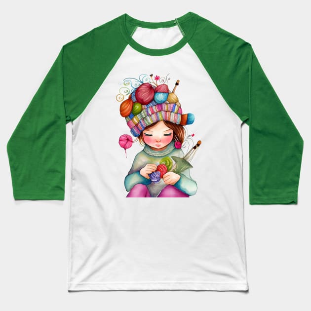 Rainbow Knitter Baseball T-Shirt by Maison de Kitsch